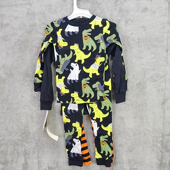 Boys Carter's Just One You 4 Piece Halloween Dinosaur Pajama Set Size 2T - Picture 4 of 11